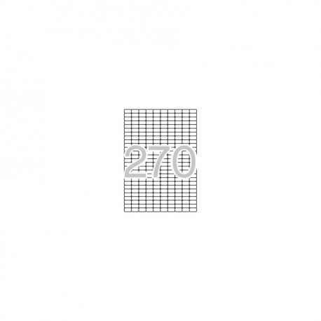 Etikett iseliimuv APLI 17,8x10mm, eemaldatav, 270 tk A4 lehel, 25l/pk, Ref. 10197