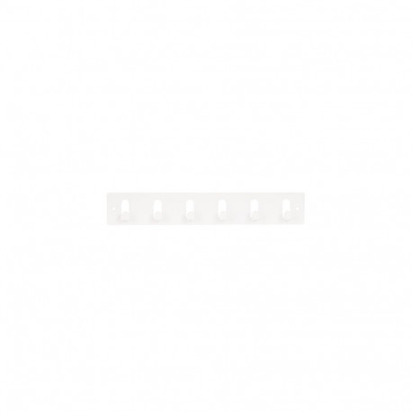 HANGER 6 konksu D6 2-C1031.01 valge poleeritud krom