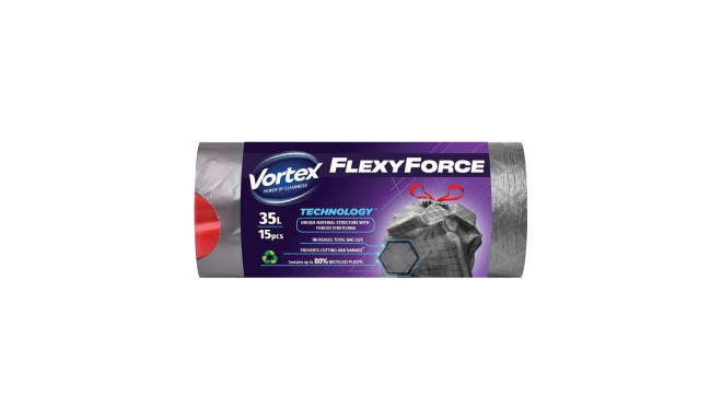 GARBAGE BAGS WITH DRAWSTRING 35L 15PCS