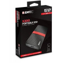 Emtec X200 512 GB USB Type-C 3.2 Gen 1 (3.1 Gen 1) Black, Red