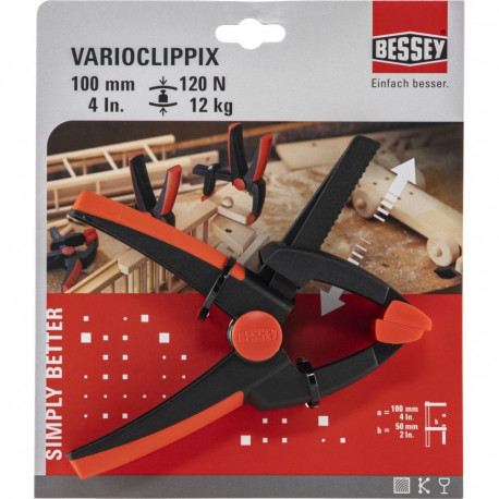 BESSEY XV5-100 clamp Spring clamp 10 cm Black, Red