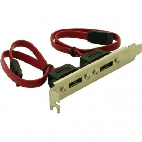 DeLOCK Slotbracket 2x internal SATA > 2x eSATA external SATA cable 2 x SATA 7-pin