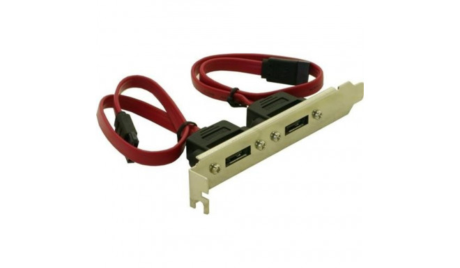 DeLOCK Slotbracket 2x internal SATA &gt; 2x eSATA external SATA cable 2 x SATA 7-pin