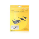 DeLOCK 2x RS232/USB 2.0 serial cable Black