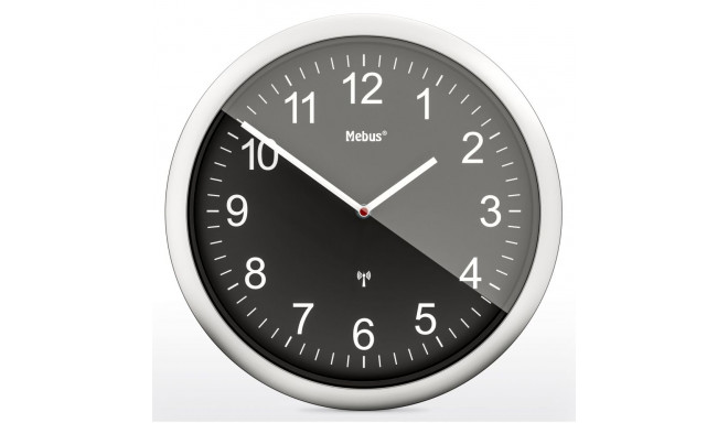 Mebus 19812 radio wall clock black/silver