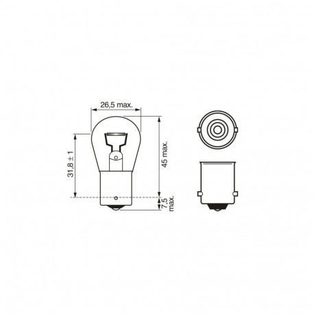 Bosch P21W 12V 21W BA15s Pure Light