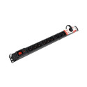 SURGE PROTECTOR ARMAC MULTI M12 RACK 19" 5M 12X FRENCH OUTLETS BLACK
