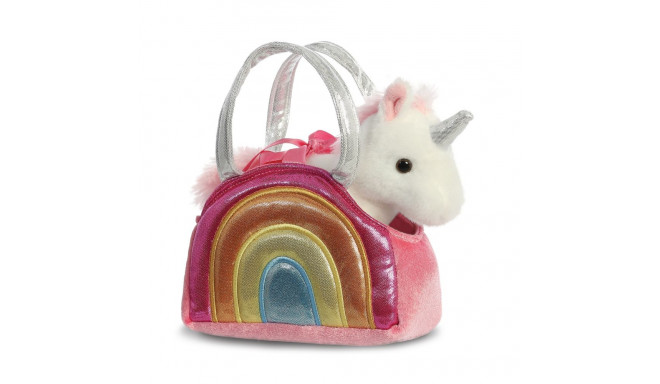 AURORA Fancy Pals Plush Unicorn in a pink bag, 17 cm