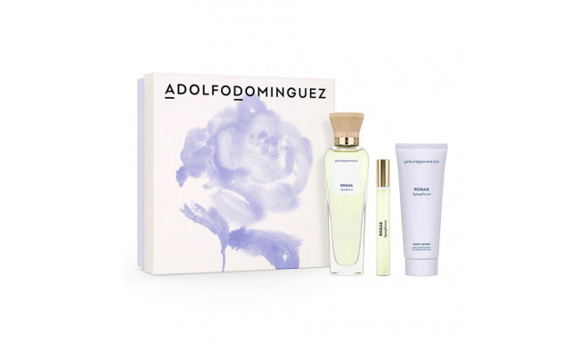 ADOLFO DOMINGUEZ AGUA FRESCA DE ROSAS EAU DE TOILETTE 120ML VAPORIZADOR + LOCION CORPORAL PERFUMADA 