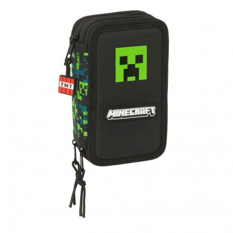 Triple Pencil Case Minecraft Tnt Multicolour 12,5 x 19,5 x 5,5 cm 37 Pieces