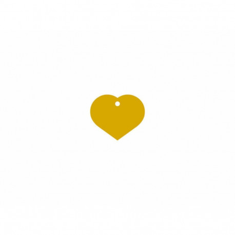 Identification plate Imarc Heart Yellow Golden