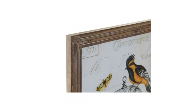 Canvas DKD Home Decor Wood Canvas 34 x 2 x 44 cm