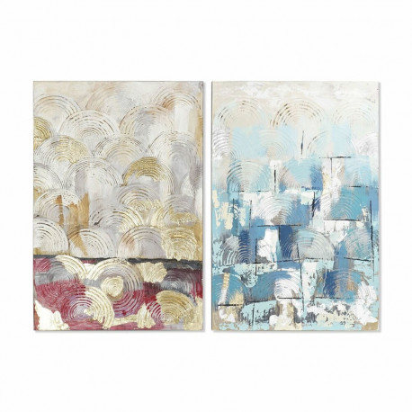 Картина DKD Home Decor 80 x 3,5 x 120 cm Абстракция Loft (2 штук)