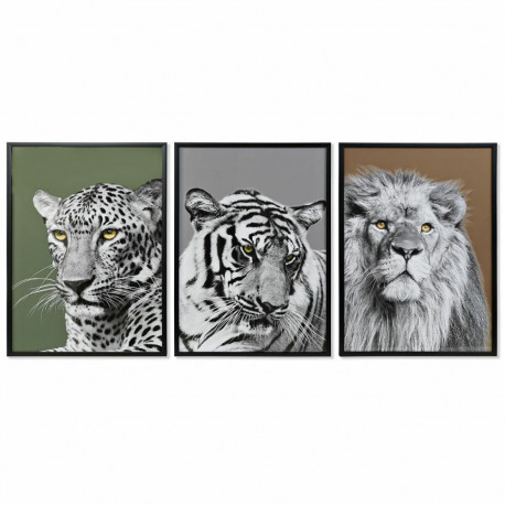 Картина DKD Home Decor 67 x 3 x 93 cm Колониальный Джунгли (3 Предметы)