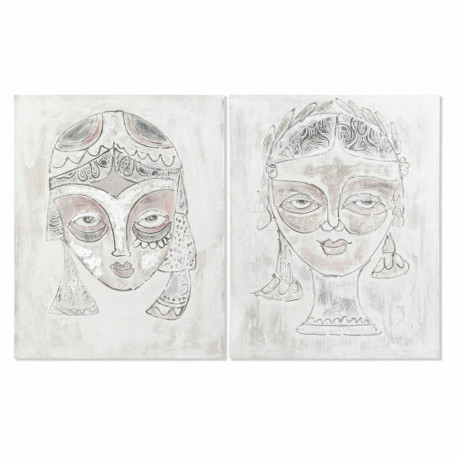 Maal DKD Home Decor 80 x 3,7 x 100 cm Nägu Koloniaalne (2 Ühikut)
