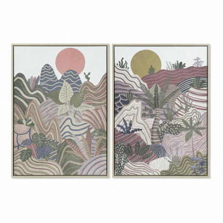 Maal DKD Home Decor 53 x 4,5 x 73 cm Mägi Boho (2 Ühikut)