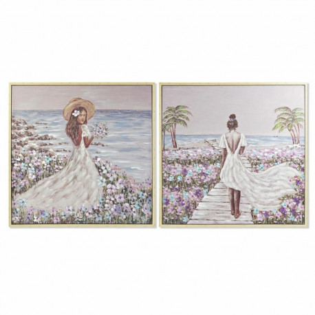 Maal DKD Home Decor 100 x 4 x 100 cm Vahemere (2 Ühikut)
