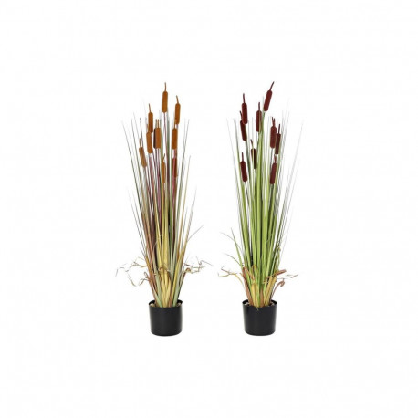 Decorative Plant DKD Home Decor Polyethylene Green Burgundy PVC 40 x 40 x 120 cm Mustard (2 Units)