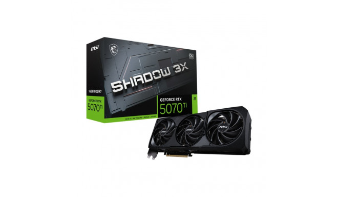 MSI GeForce RTX 5070 Ti Shadow 3X OC 16GB GDDR7 DLSS4 Graphics Card