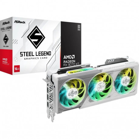 ASRock Radeon RX 9070 XT Steel Legend 16GB GDDR6 graphics card (RX9070XT SL 16G)