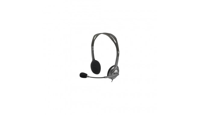 Logitech stereo kõrvaklapid H111 integreeritud mikrofoniga 3,5 mm hall