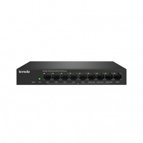 Tenda juhtmega ruuter G0-8G-PoE Gigabit Ethernet, must