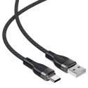 Acefast C11-04 USB-A kuni USB-C Magneetkaabel 3A Kiire Laadimine 1.2m Punutud Snap-On Ühendus Must