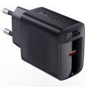 Acefast A82 GaN USB-C Charger 20W PD Fast Charging EU Plug Compact & Energy-Efficient Black