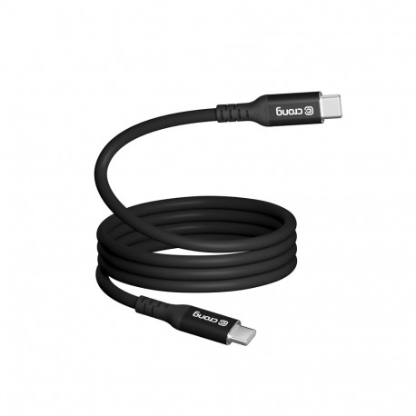 Crong Soft Link - Kabel 100W PD 5A USB-C do USB-C 25cm (czarny)
