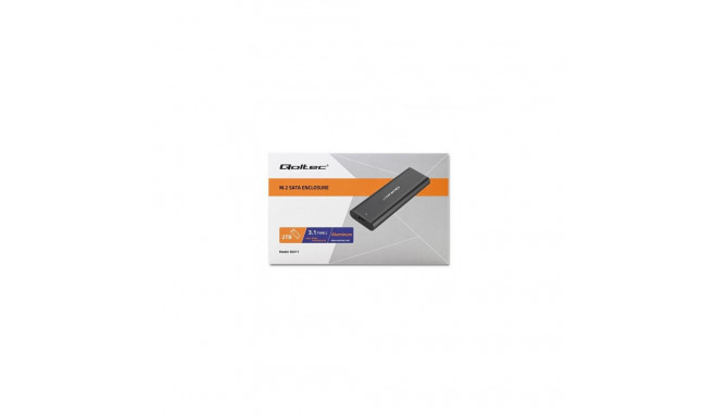 SSD Enclosure - Qoltec 50311 M.2 USB Type-C Black