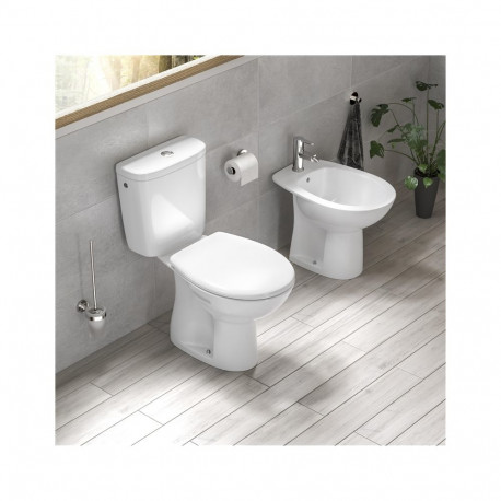 Euroline-N põrandal seisev tualettpott kaanega valge