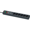 Brennenstuhl Secure-Tec 6-fach pistikupesa antratsiit 3m