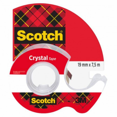 Scotch teibijaotur Crystal 6-1975D 19mm x 7,5m, läbipaistev