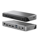 Alogic 100W USB-C DX3 kolmekordne 4K ekraan dokkimisjaam space gr