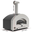 Alfa Forni Futuro 2 Pizze hübriid hõbedane must