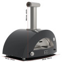 Alfa Forni Moderno 2 Pizze Hybrid-Pizzaofen Ardesia Grey