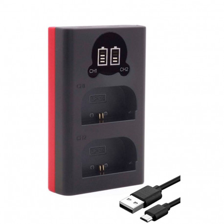 Baxxtar Pro Charger LCD Dual for LP-E6