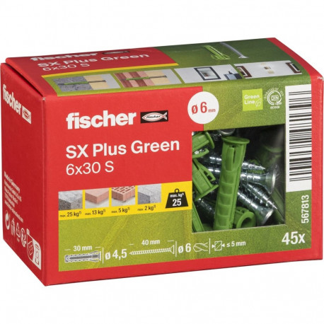 Fischer Dübel SX Plus roheline 6x30 S