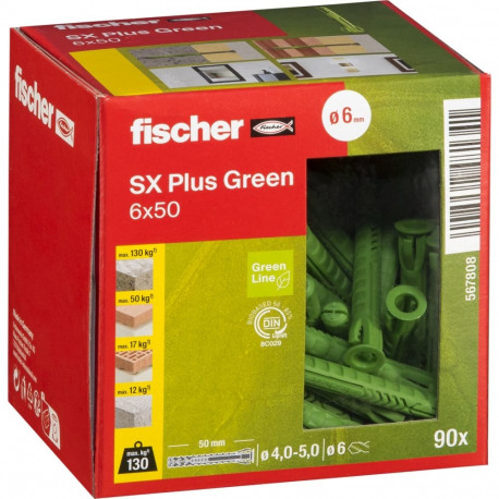 Fischer tüübel SX Plus 6x50, roheline
