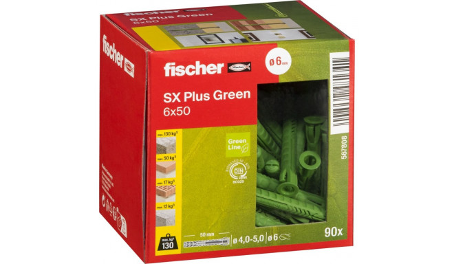 Fischer Dübel SX Plus Green 6x50