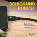 Aqiila Cablebird CB21 laadimis-/sünkroonimiskaabel 30W Type C Lightning 1m