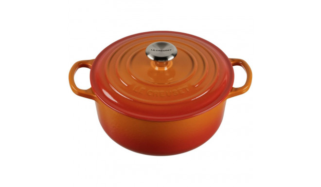 Le Creuset Signature ümmargune pajaroog 20 cm vulkaaniline