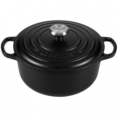Le Creuset Signature Casserole round 20 cm satin black
