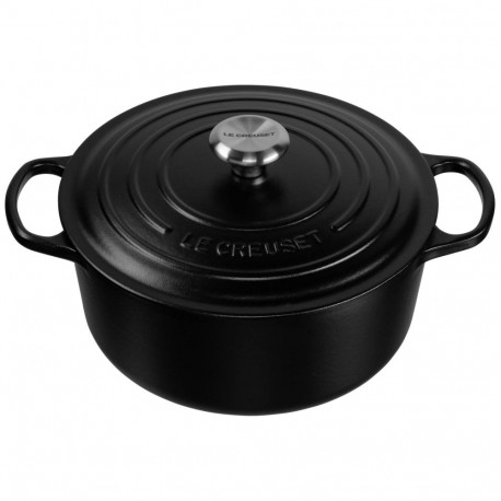 Le Creuset pott Signature ümmargune 26cm, satiinmust