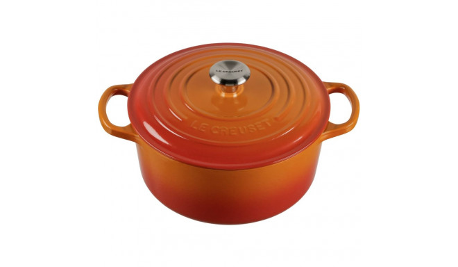 Le Creuset Signature ümmargune pajaroog 22 cm ofenrot
