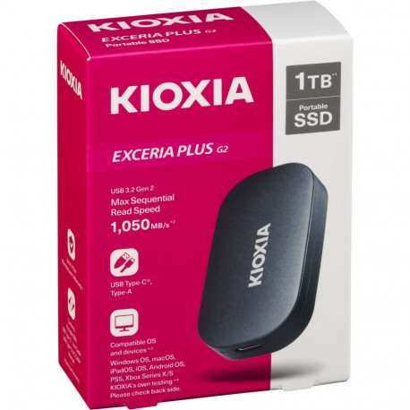 KIOXIA EXCERIA PLUS G2 1000GB kaasaskantav SSD USB 3.2 Gen2 Type C