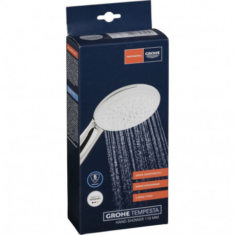Grohe Tempesta 110 käsidušš 2 pihustusrežiimi