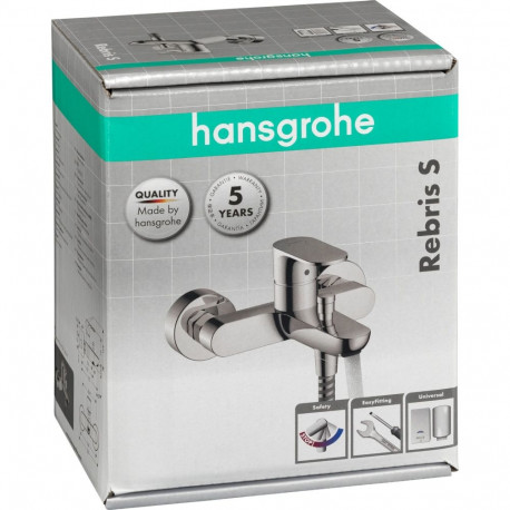 Hansgrohe Rebris S ühe hoovaga vannisegisti pinnapealne paigaldus kroom