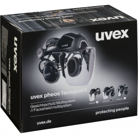 uvex näokaitse pheos PC-visiiriga ja kõrvaklappidega