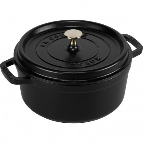 Staub La Cocotte 20cm ümargune must malmist